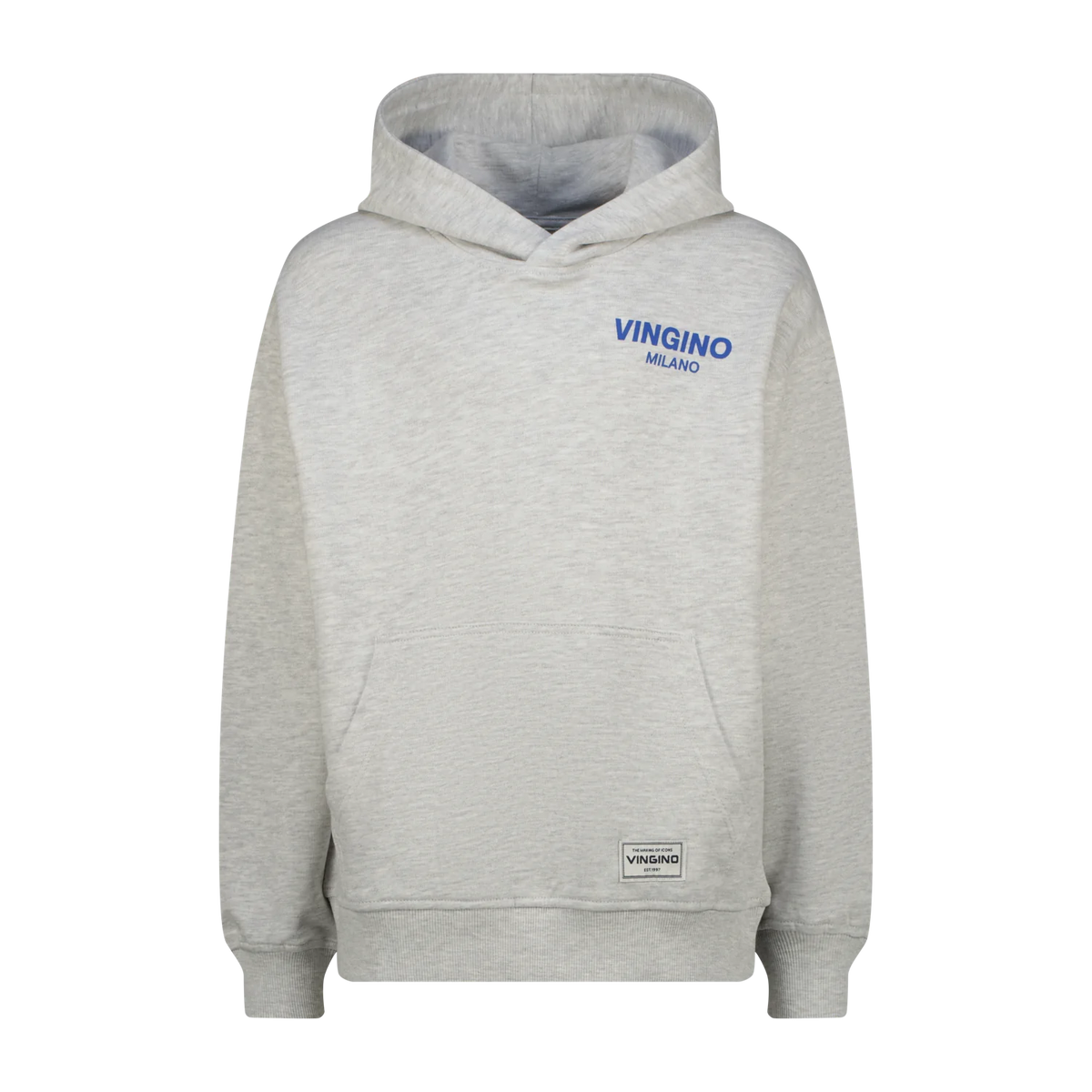 Vingino Hoodie Basic – Grau meliert (Fearless grey melee)