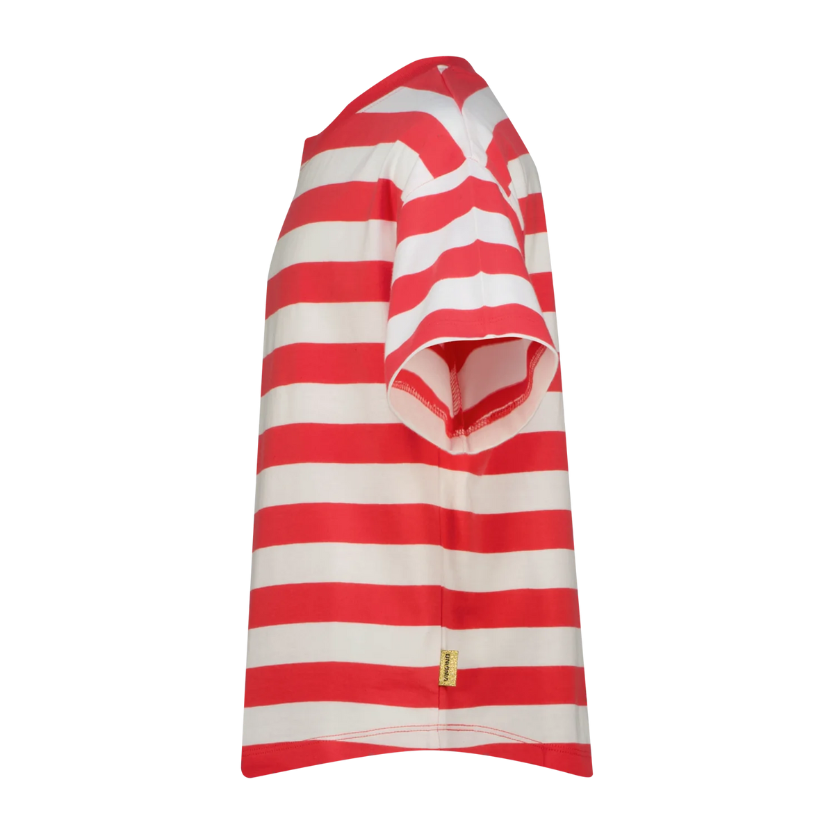Vingino T-Shirt Streifen Basic – Rot (Breeze red)