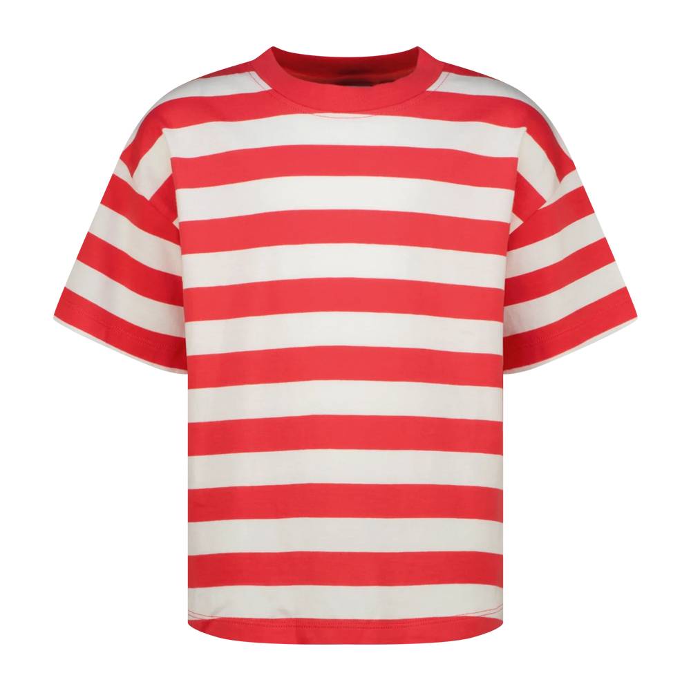 Vingino T-Shirt Streifen Basic – Rot (Breeze red)