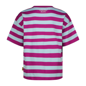 Vingino T-Shirt Streifen Basic – Hellblau (Powder Blue)