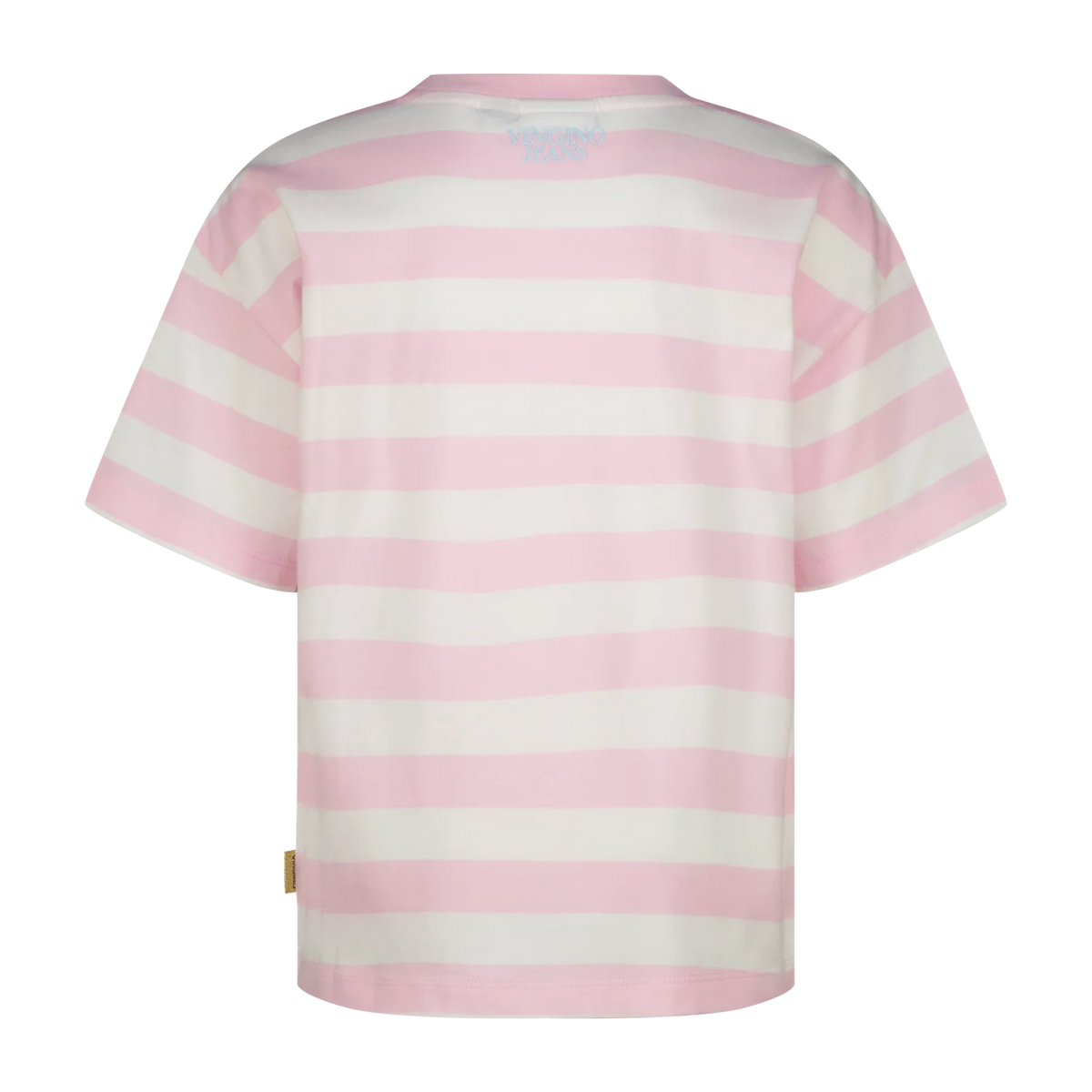 Vingino T-Shirt Streifen Basic – Rosa (Shimmer pink)