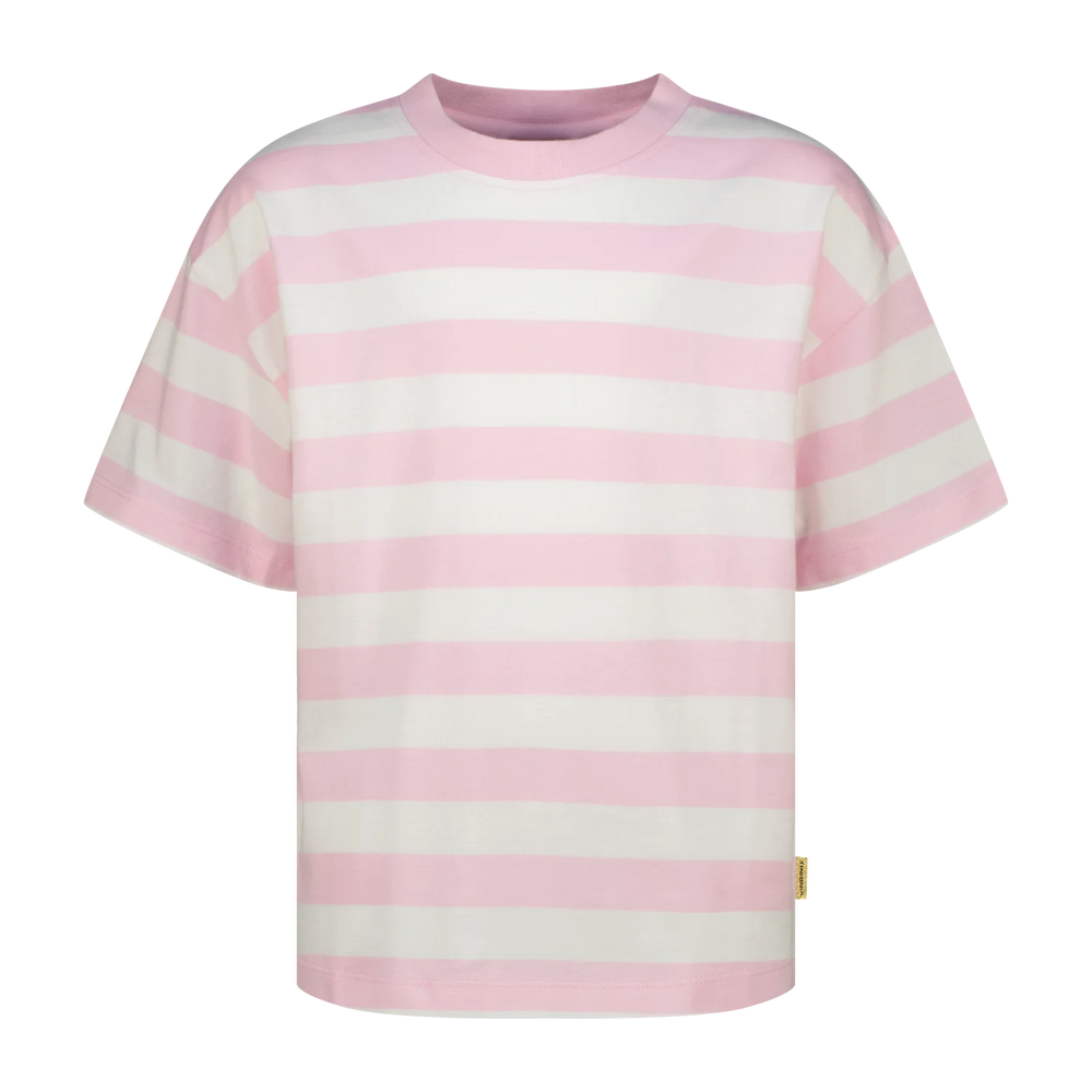 Vingino T-Shirt Streifen Basic – Rosa (Shimmer pink)