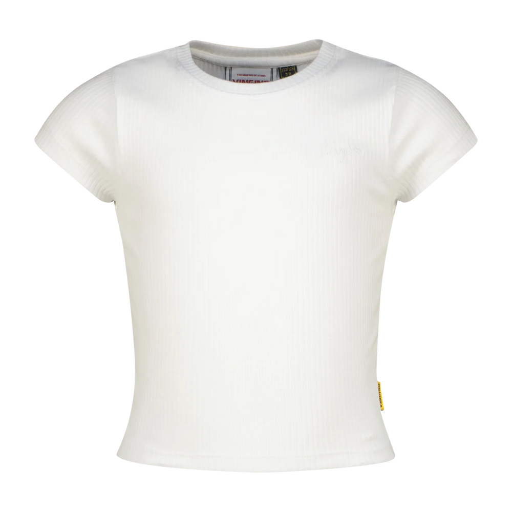 Vingino T-Shirt Basic-Crop – Weiß (Real White)