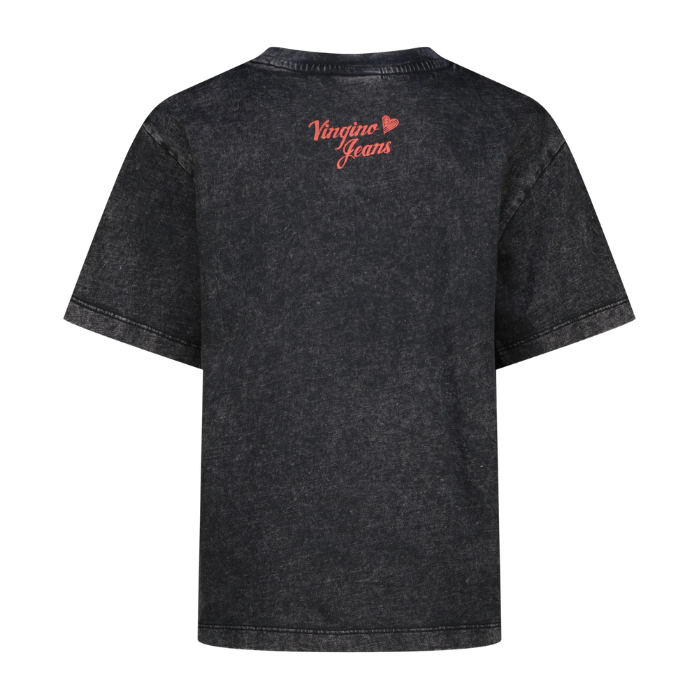 Vingino T-Shirt Hannemiek – Schwarz verwaschen (Washed black)