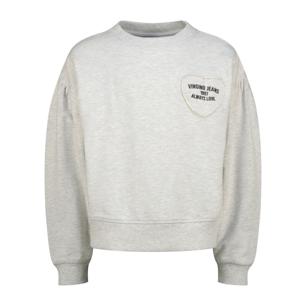 Vingino Sweatshirt Noranie – Hellgrau meliert (Light Grey Melee)