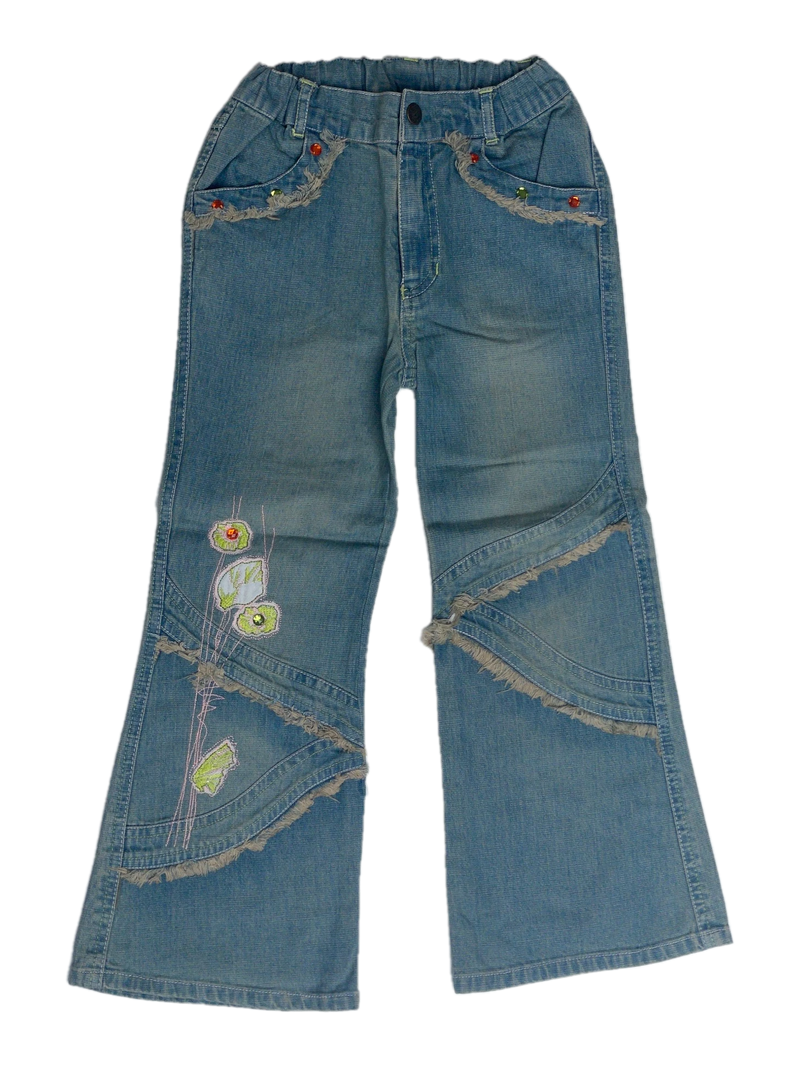 Jeans mit Stickerei